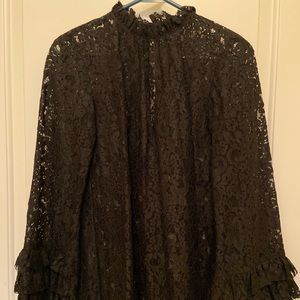 Zara Black Lace Top